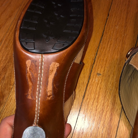 Cole Haan Womens Heels Brown Leather Closed Toed - Picture 5 of 9